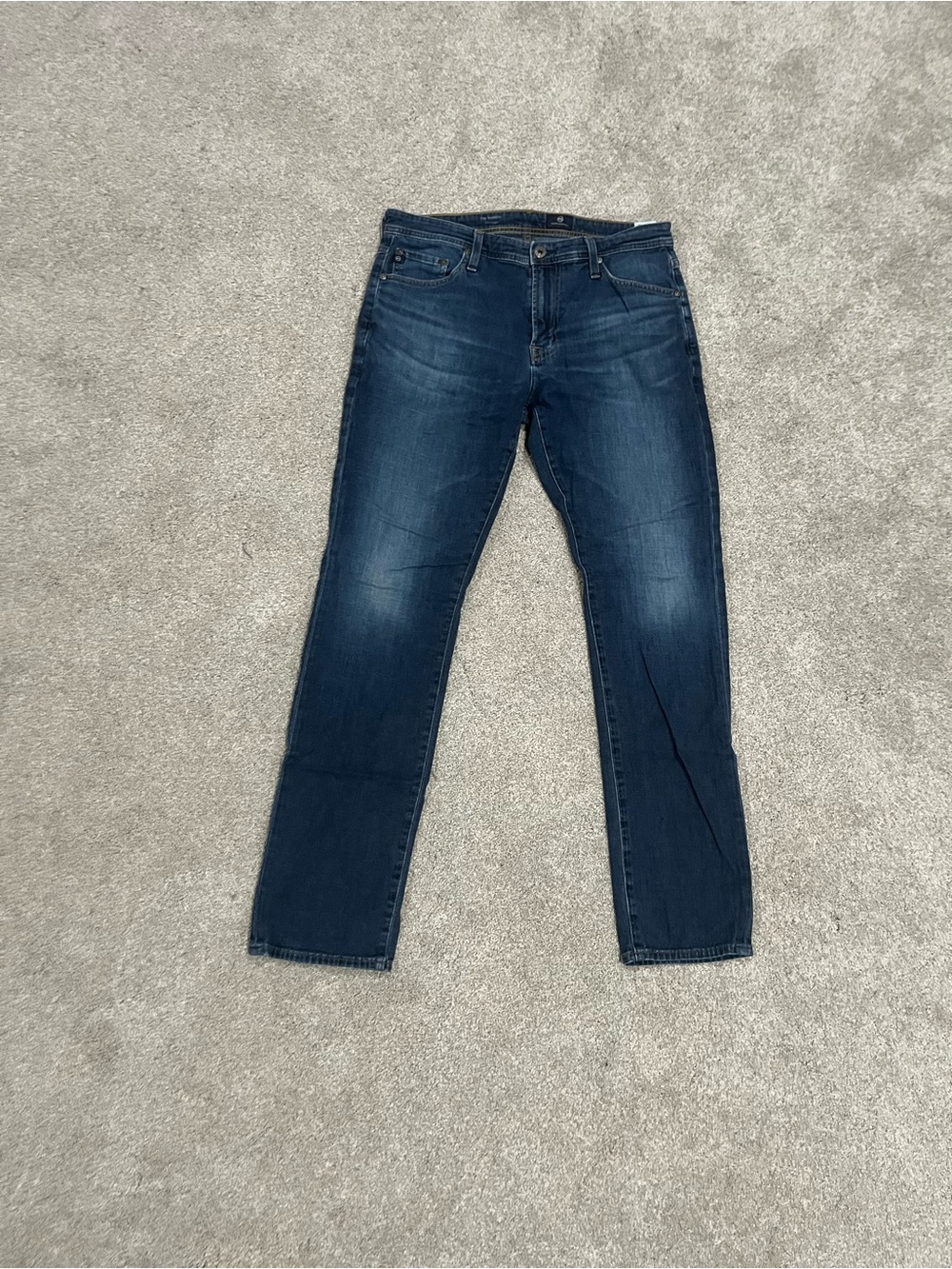 Ag Adriano Goldschmied Men's Dark Blue Straight Jeans